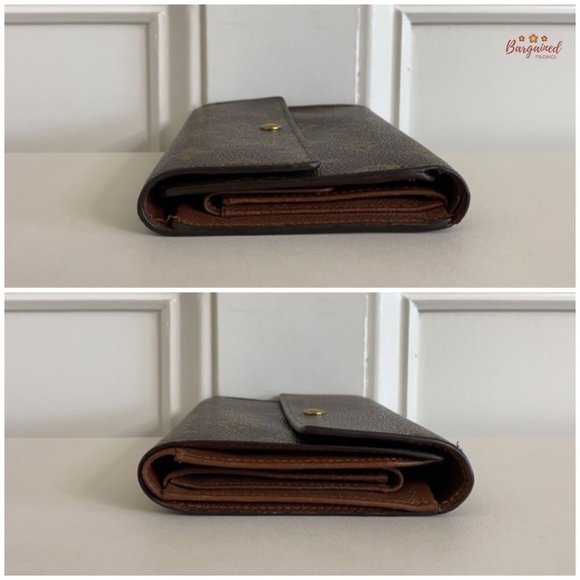 Authentic LOUIS VUITTON Brown Monogram Porte Tresor Etui Papiers Trifold Wallet - Picture 6 of 13